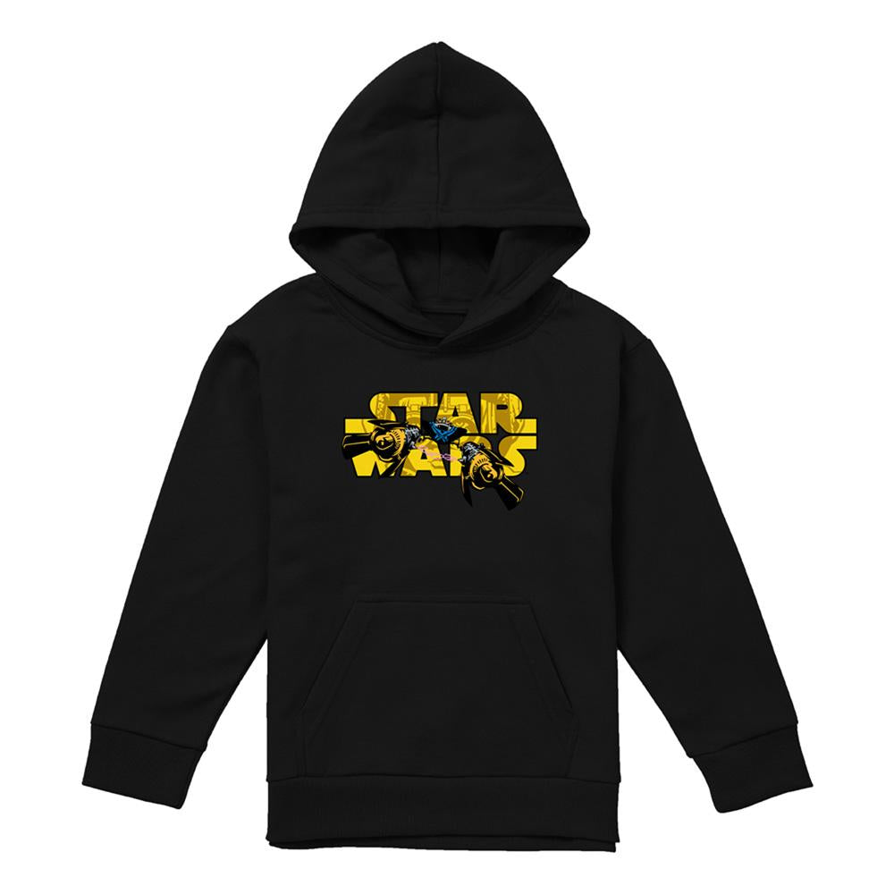 Navy - Lifestyle - Star Wars: Episode I The Phantom Menace Childrens-Kids Pod Racing Logo Hoodie
