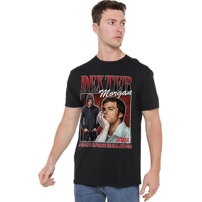 Black - Back - Dexter Unisex Adult America´s Favorite Bootleg T-Shirt