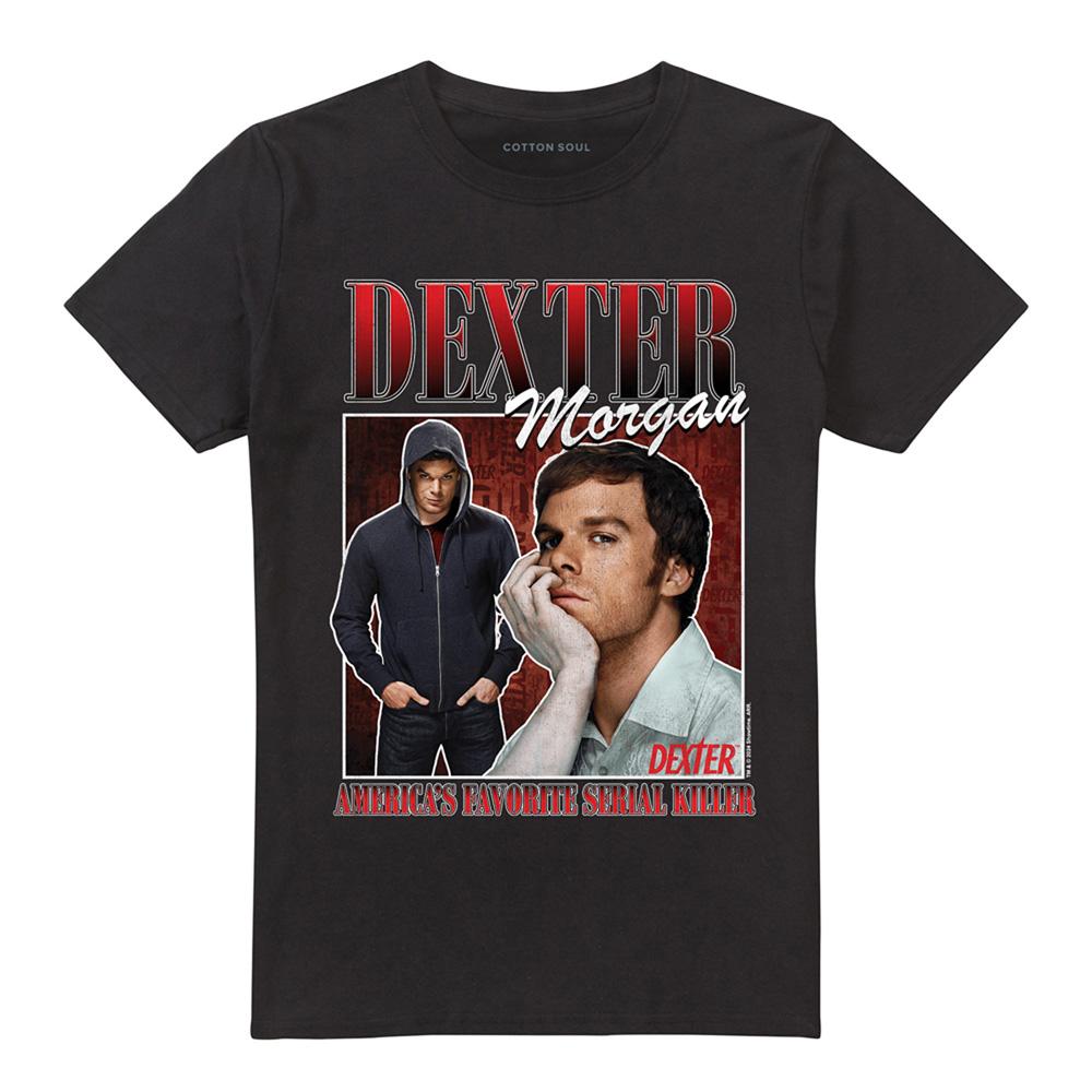 Black - Front - Dexter Unisex Adult America´s Favorite Bootleg T-Shirt