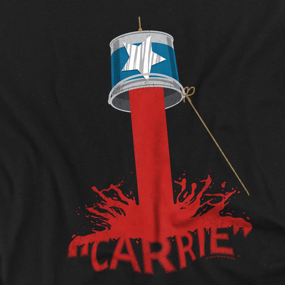 Black - Side - Carrie Unisex Adult Bucket of Blood T-Shirt