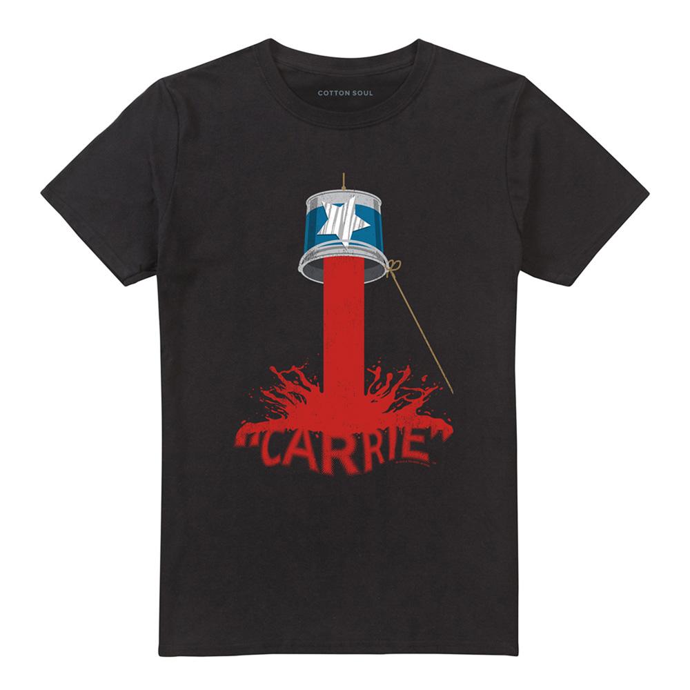 Black - Front - Carrie Unisex Adult Bucket of Blood T-Shirt