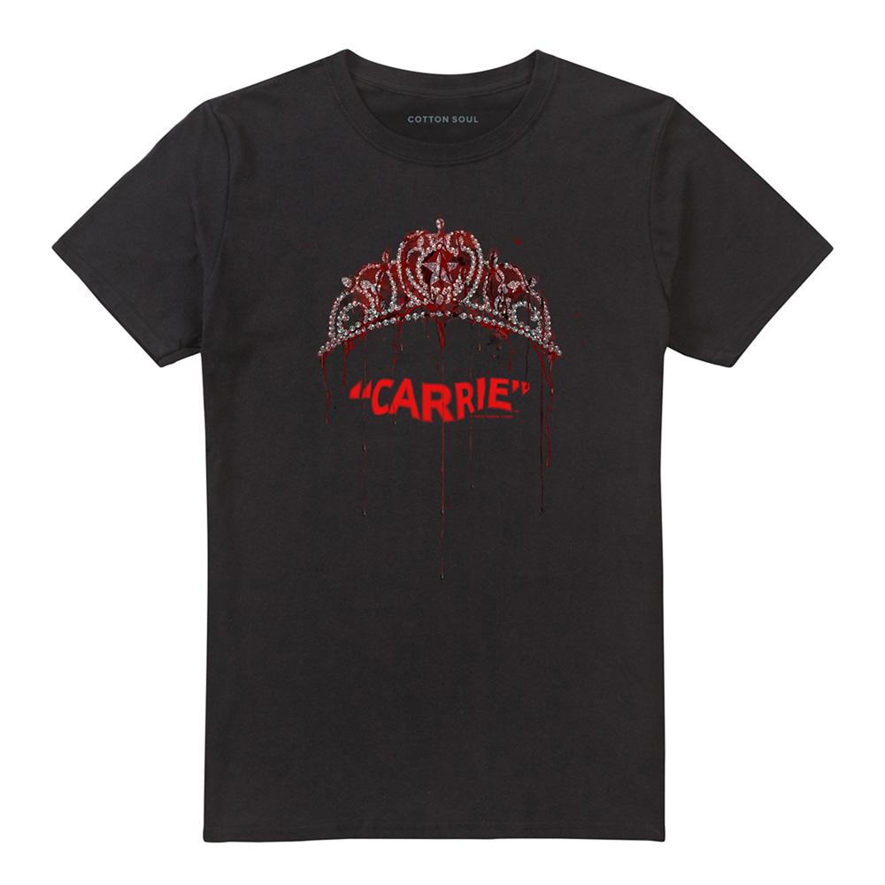 Black - Front - Carrie Unisex Adult Prom Queen T-Shirt