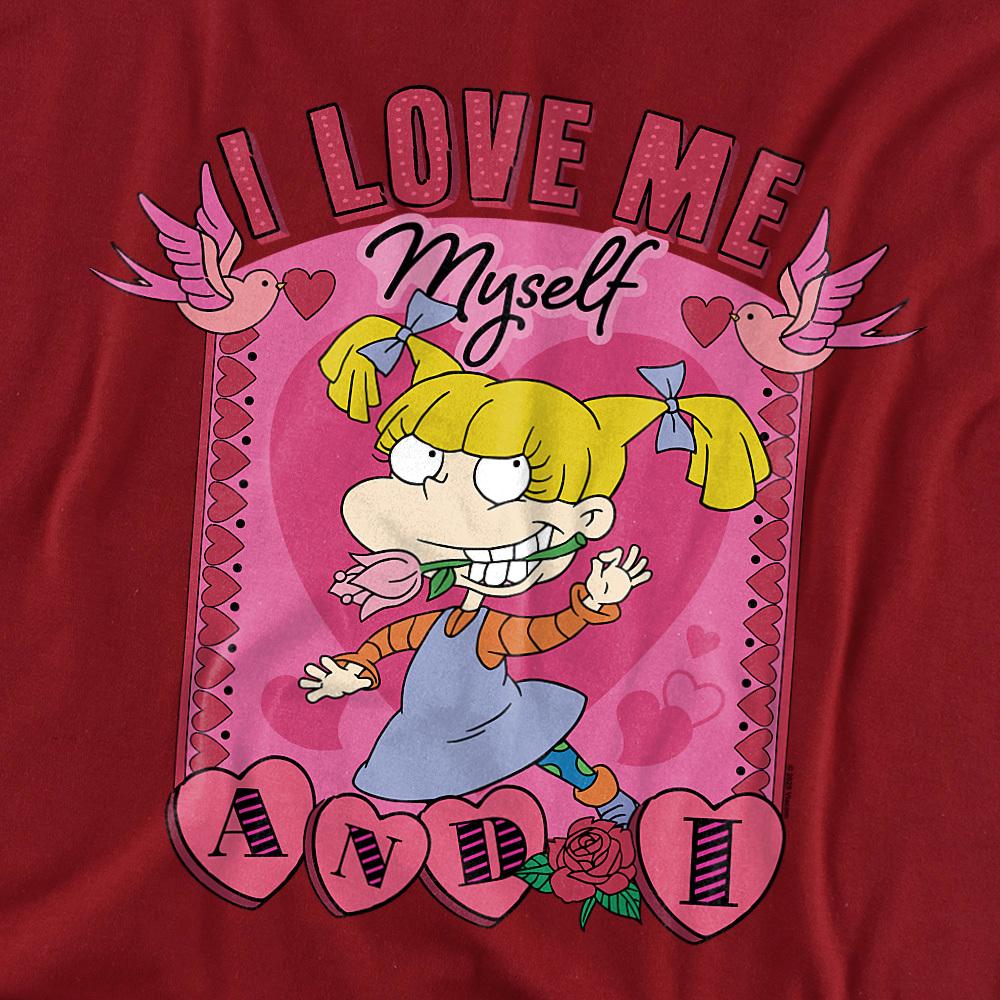 Cardinal Red - Back - Rugrats Unisex Adult I Love Me Myself And I Angelica Valentine`s Day T-Shirt