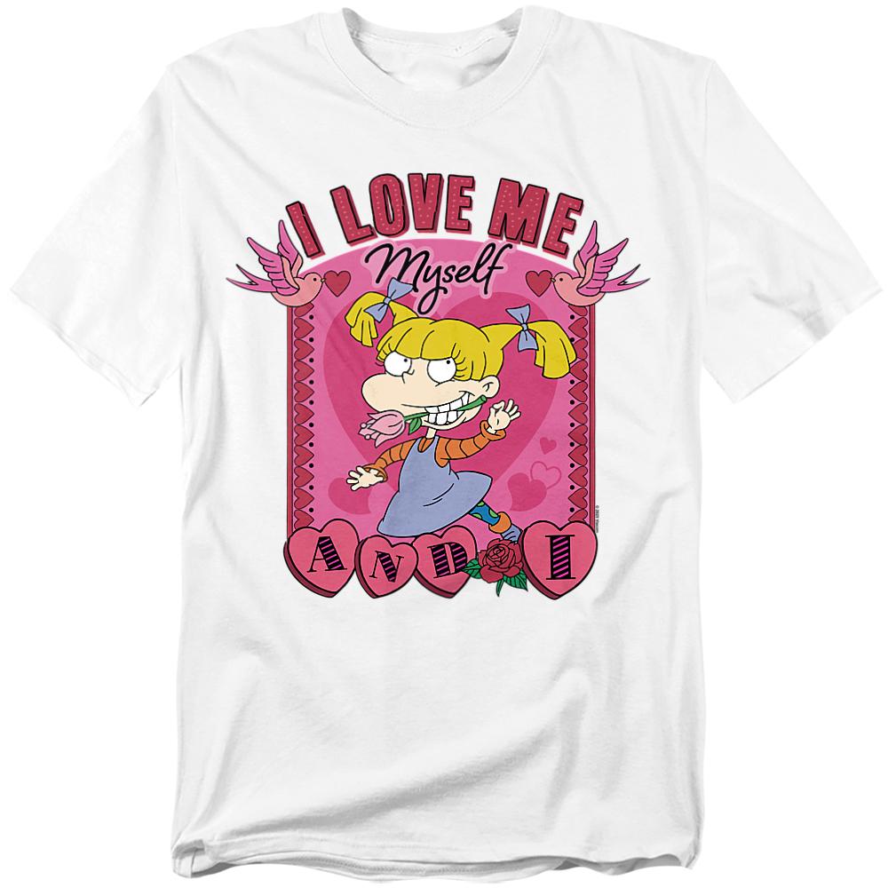 White - Front - Rugrats Unisex Adult I Love Me Myself And I Angelica Valentine`s Day T-Shirt