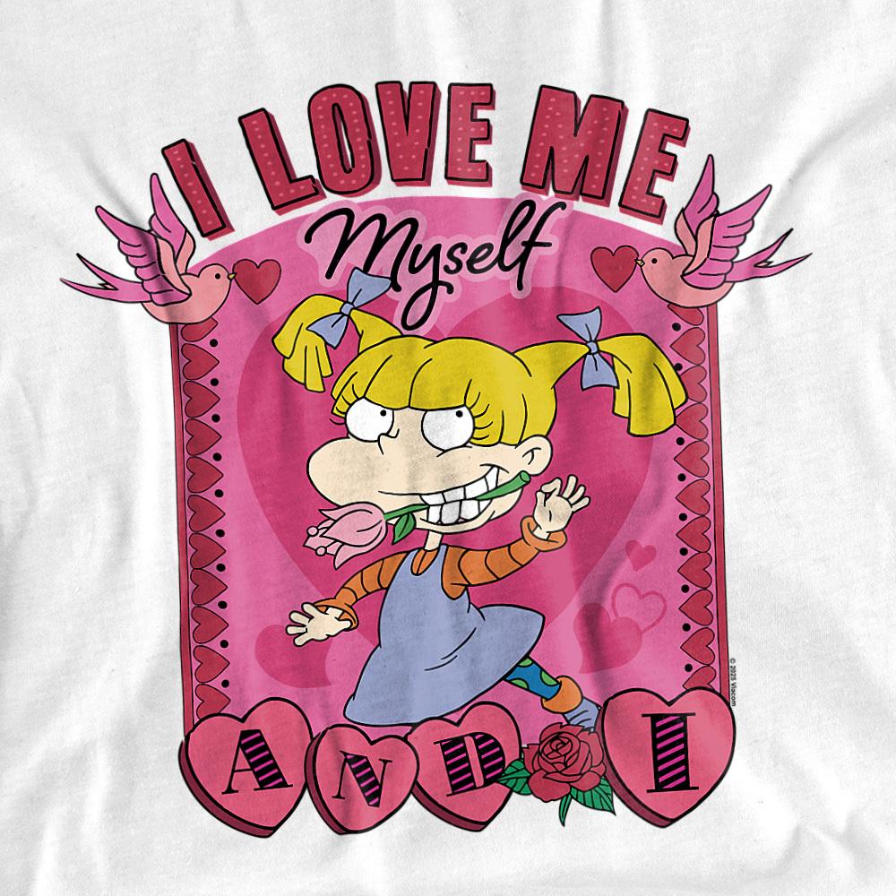 White - Back - Rugrats Unisex Adult I Love Me Myself And I Angelica Valentine`s Day T-Shirt