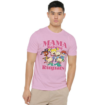 Pink - Back - Rugrats Womens-Ladies Mama Raising Mothers Day T-Shirt