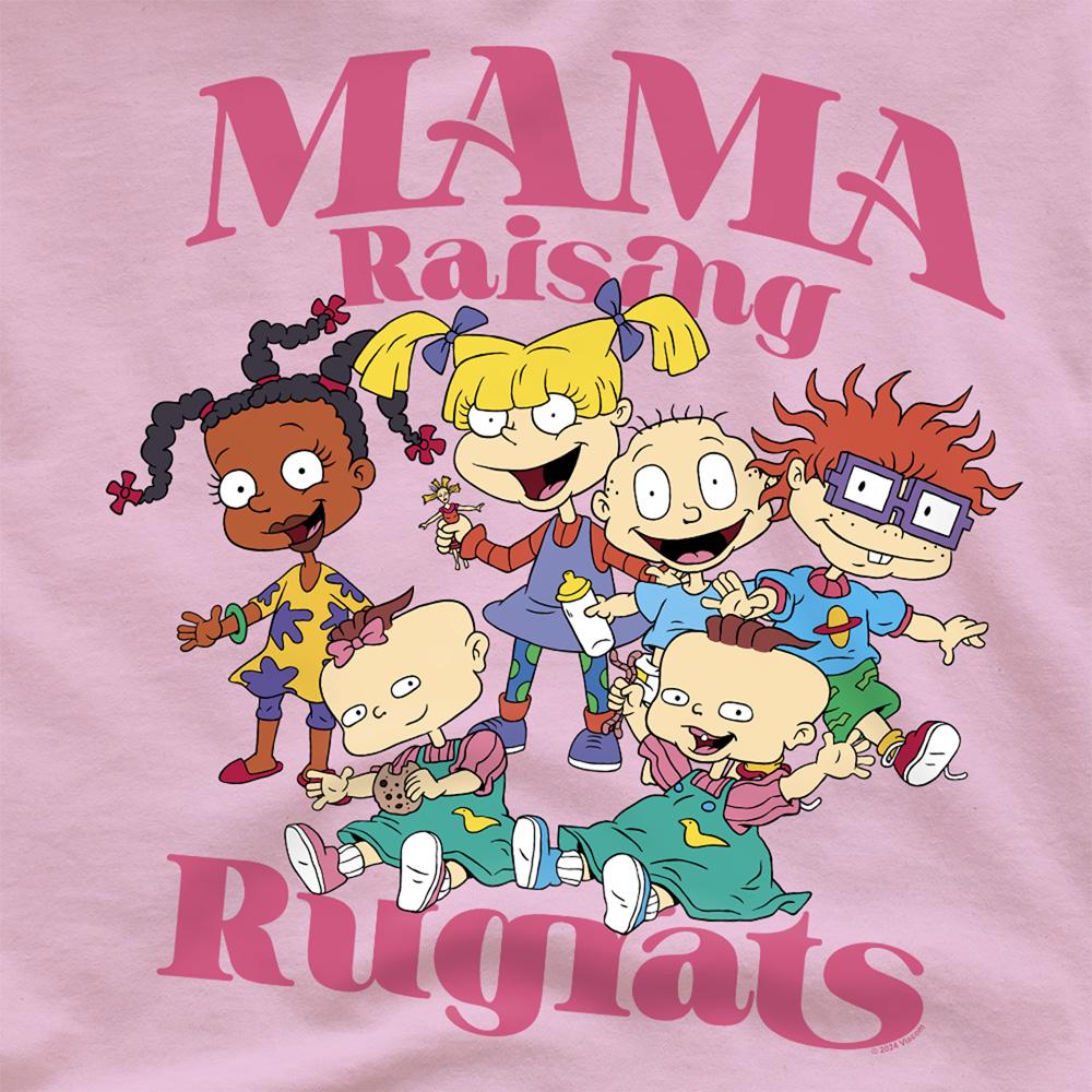 Pink - Side - Rugrats Womens-Ladies Mama Raising Mothers Day T-Shirt