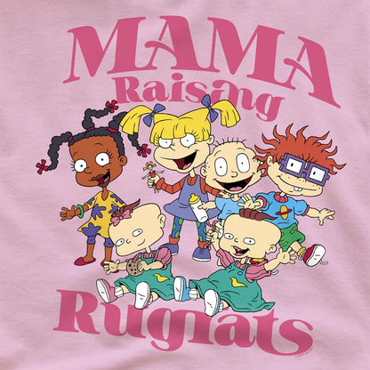 Pink - Side - Rugrats Womens-Ladies Mama Raising Mothers Day T-Shirt