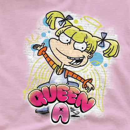 Pink - Side - Rugrats Unisex Adult Queen A For Angelica T-Shirt