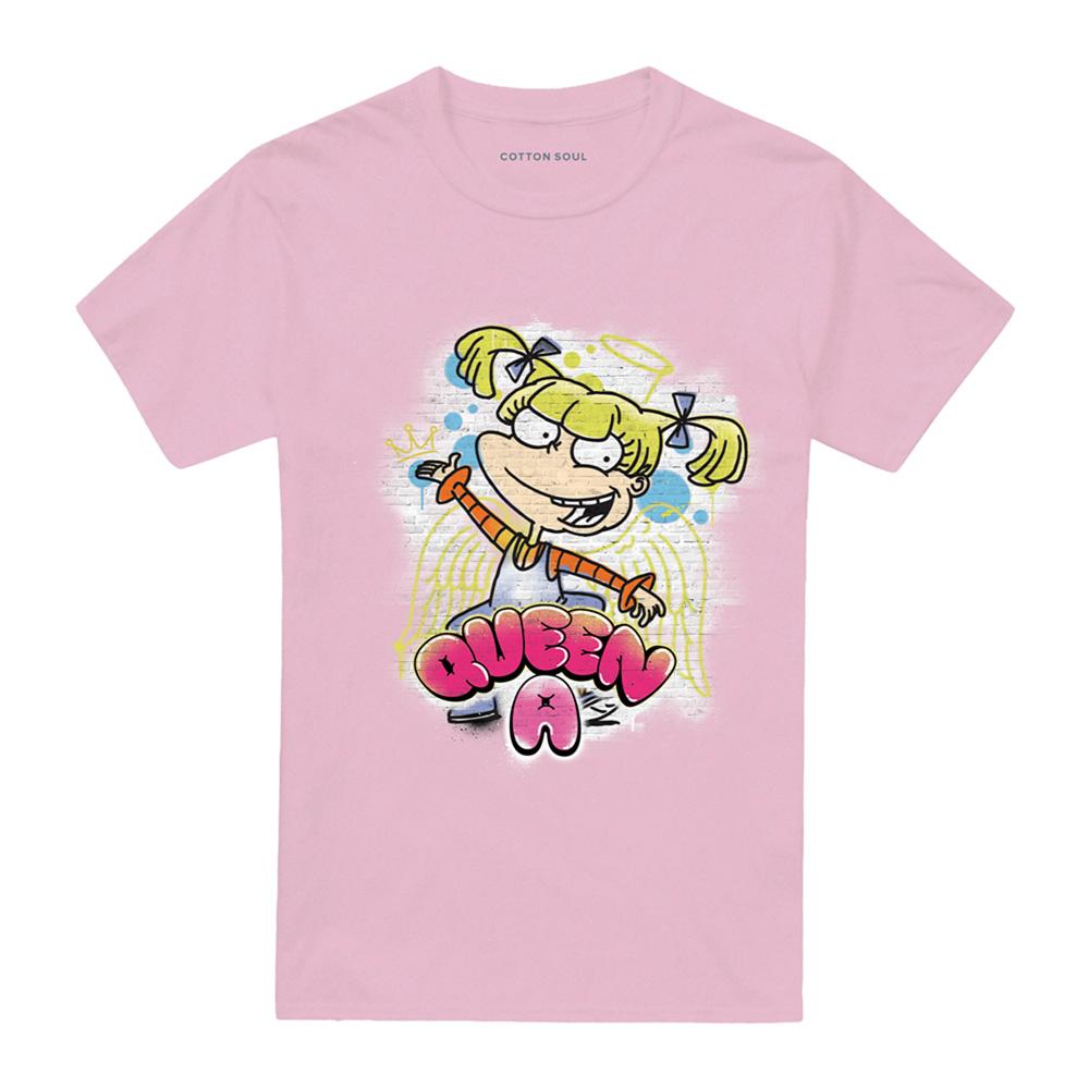 Pink - Front - Rugrats Unisex Adult Queen A For Angelica T-Shirt
