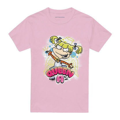 Pink - Front - Rugrats Unisex Adult Queen A For Angelica T-Shirt