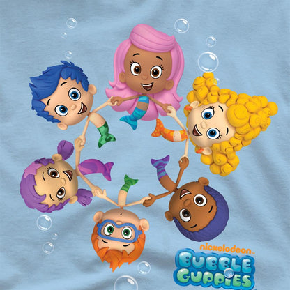 Light Blue - Side - Bubble Guppies Unisex Adult Characters T-Shirt