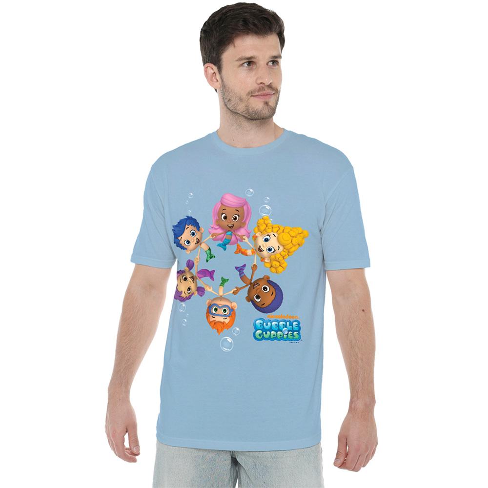 Light Blue - Lifestyle - Bubble Guppies Unisex Adult Characters T-Shirt