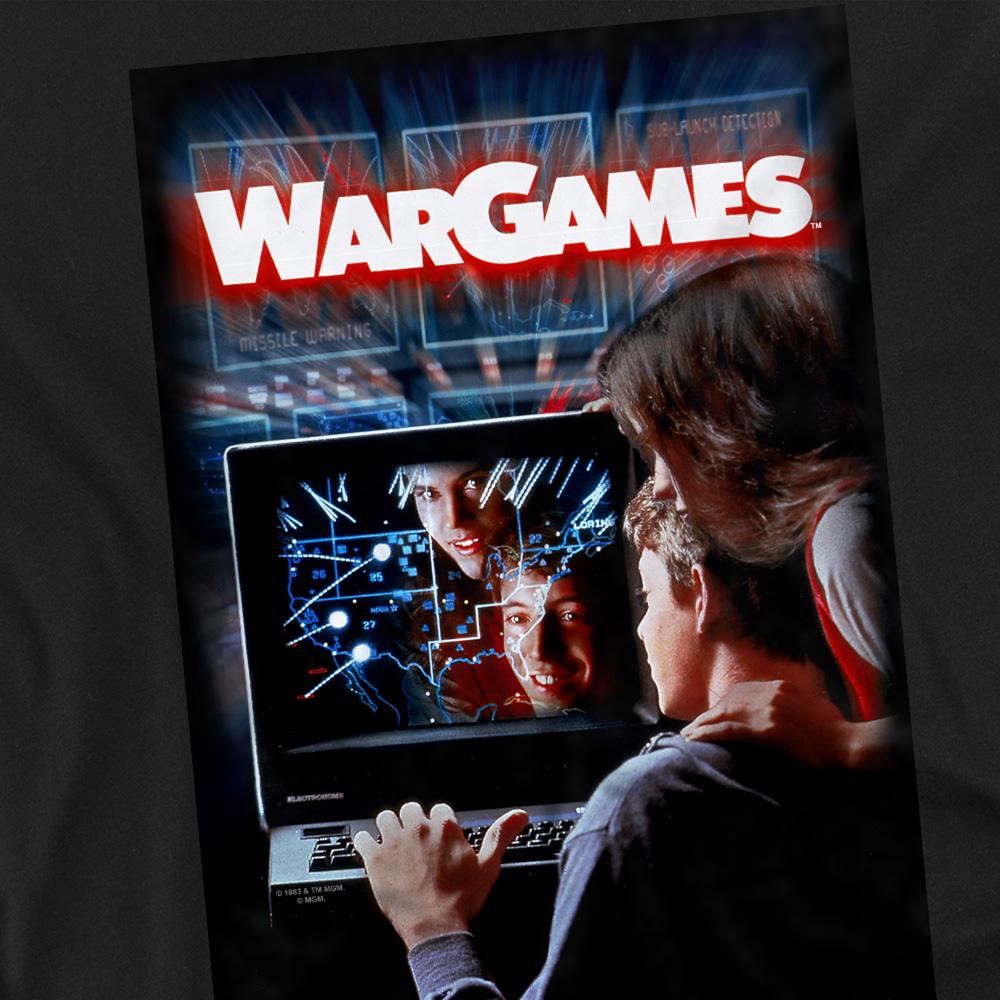 Black - Side - WarGames Unisex Adult Poster T-Shirt
