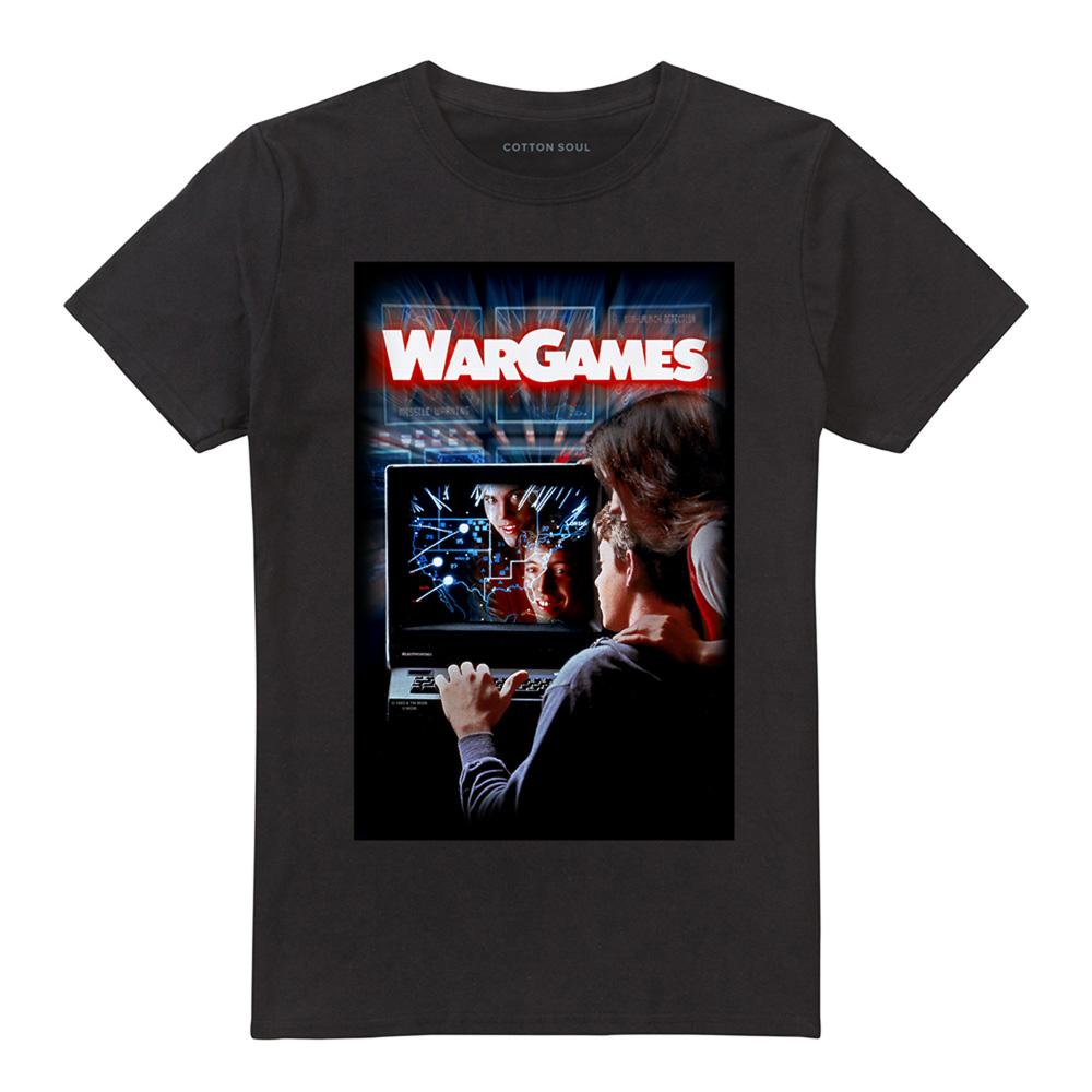 Black - Front - WarGames Unisex Adult Poster T-Shirt