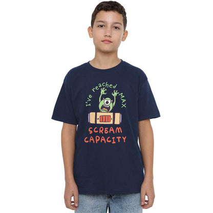 Navy - Back - Disney Pixar Childrens-Kids Scream Capacity Mike Wazowski T-Shirt