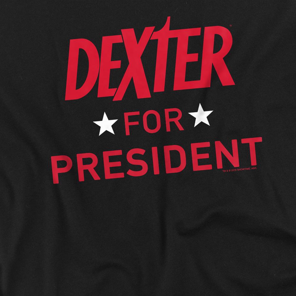 Black - Side - Dexter Unisex Adult Dexter For President T-Shirt