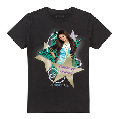 Black - Front - Nickelodeon Unisex Adult Victorious Make It Shine T-Shirt
