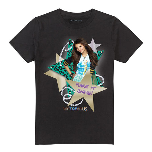 Black - Front - Nickelodeon Unisex Adult Victorious Make It Shine T-Shirt