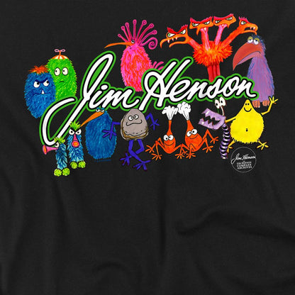 Black - Side - Jim Henson Unisex Adult Sketch Collage T-Shirt