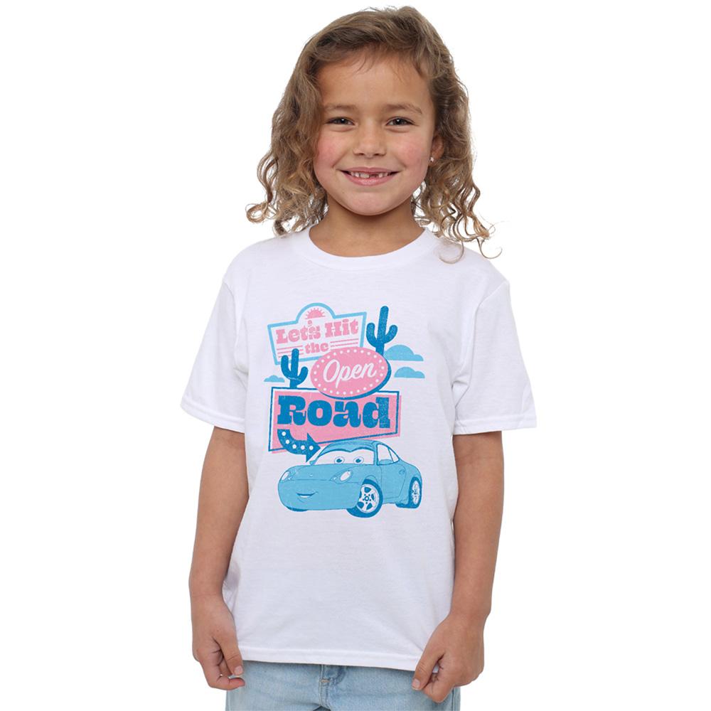 White - Back - Cars Girls Open Road Sally Carrera T-Shirt