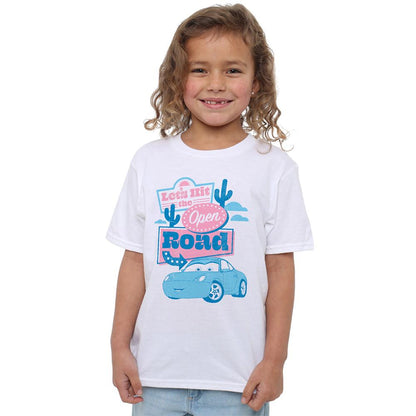 White - Back - Cars Girls Open Road Sally Carrera T-Shirt