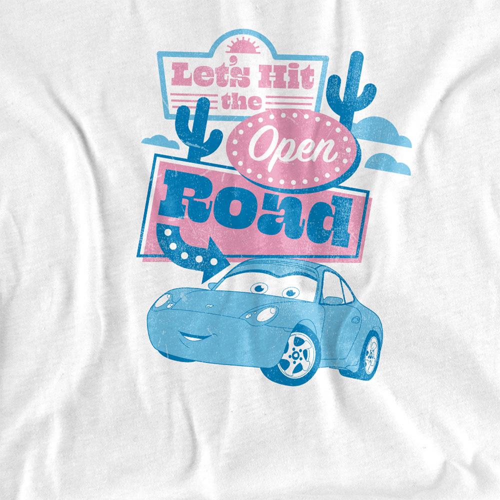 White - Side - Cars Girls Open Road Sally Carrera T-Shirt