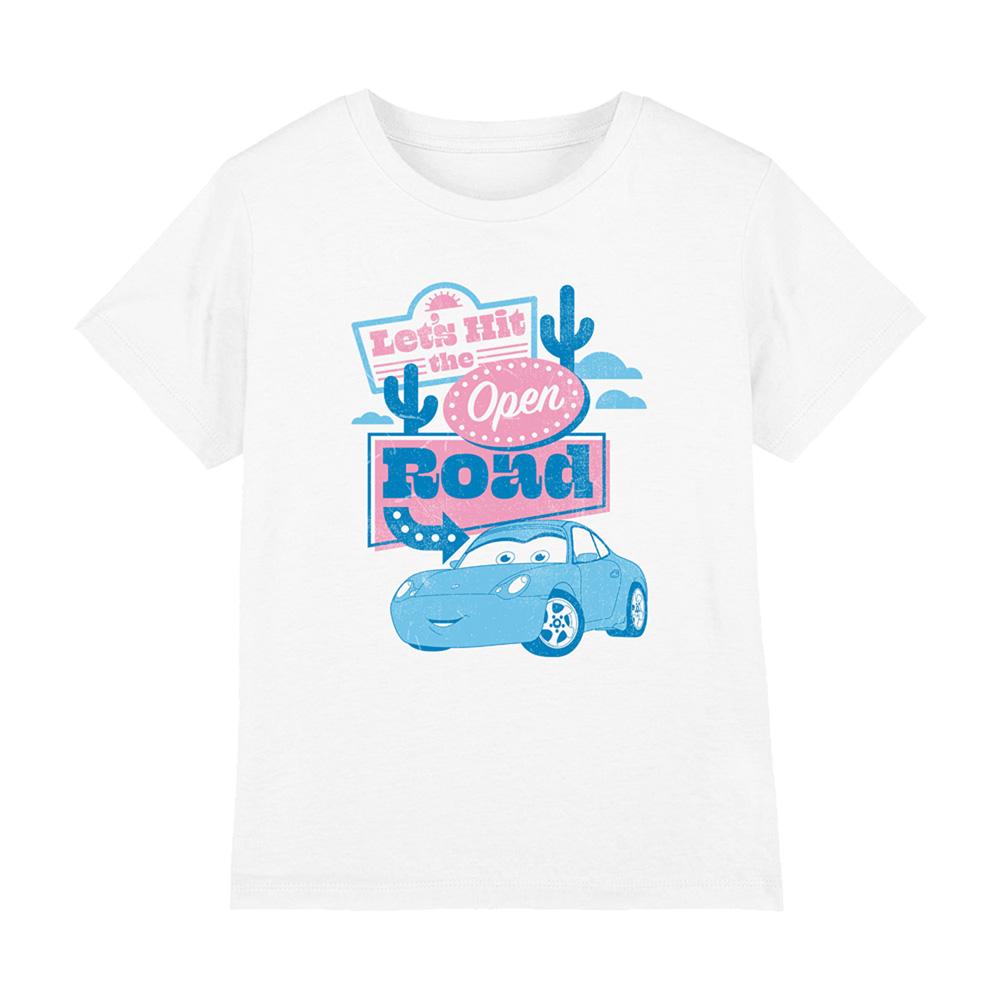 White - Front - Cars Girls Open Road Sally Carrera T-Shirt
