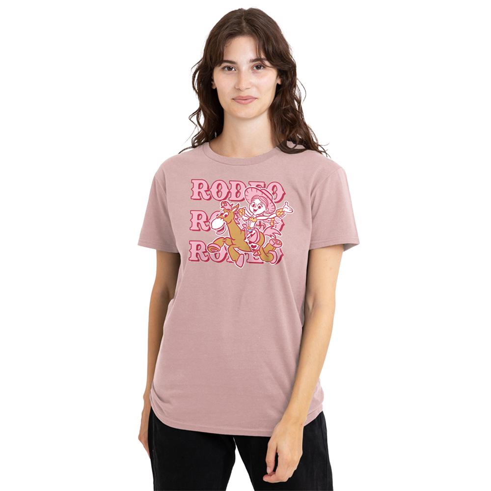 Powder Rose - Lifestyle - Disney Pixar Womens-Ladies Rodeo Jessie & Bullseye T-Shirt