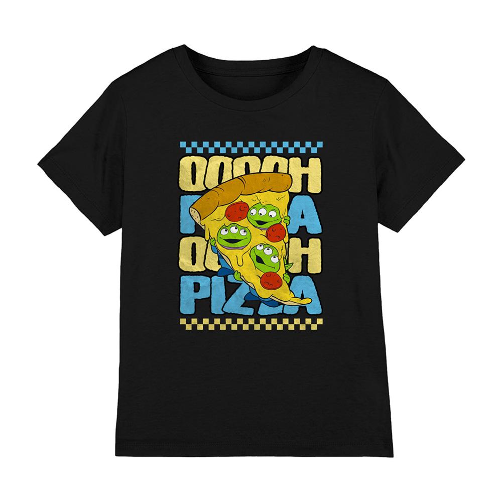 Black - Front - Toy Story Boys Ooooh Pizza Aliens T-Shirt