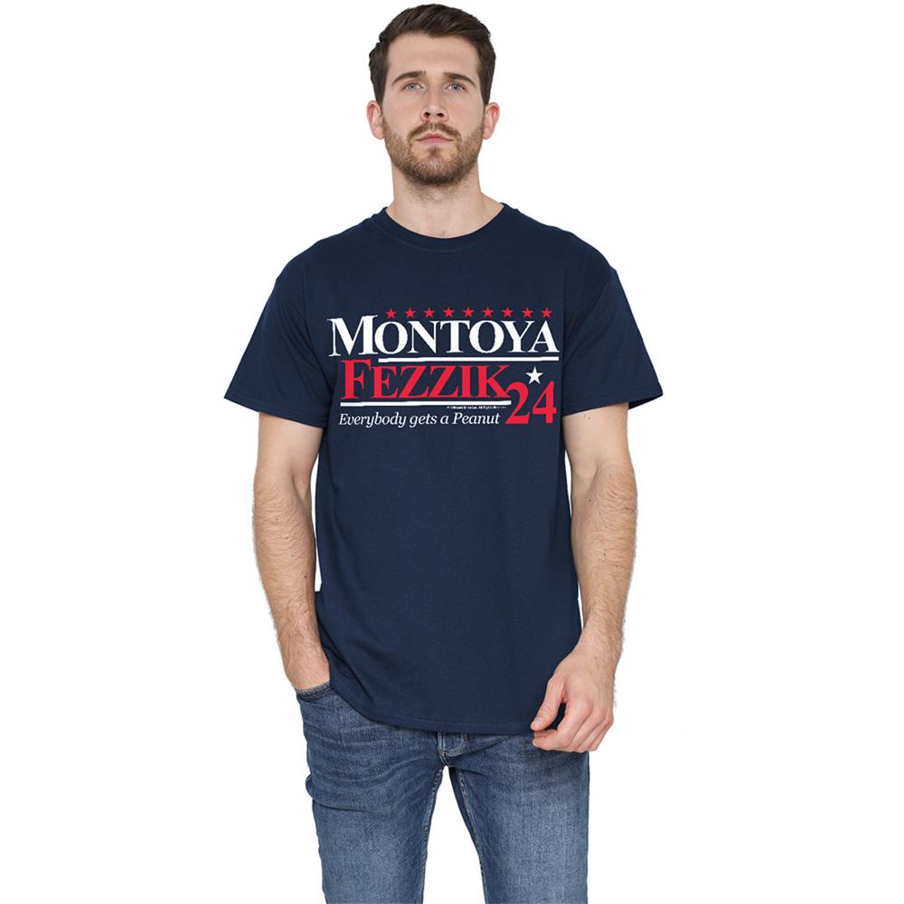 Navy - Back - The Princess Bride Unisex Adult For President 24 Montoya & Fezzik Long-Sleeved T-Shirt