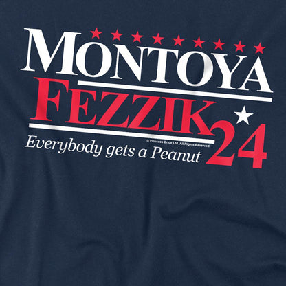 Navy - Side - The Princess Bride Unisex Adult For President 24 Montoya & Fezzik Long-Sleeved T-Shirt