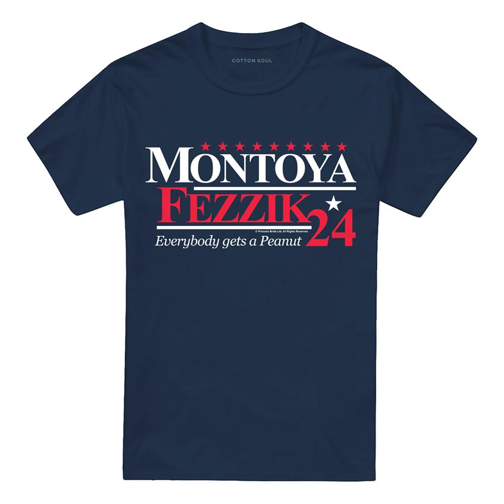 Navy - Front - The Princess Bride Unisex Adult For President 24 Montoya & Fezzik Long-Sleeved T-Shirt