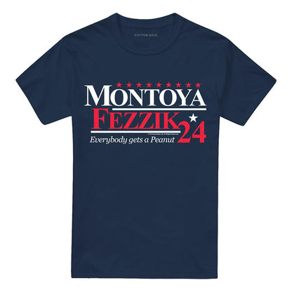 Navy - Front - The Princess Bride Unisex Adult For President 24 Montoya & Fezzik Long-Sleeved T-Shirt