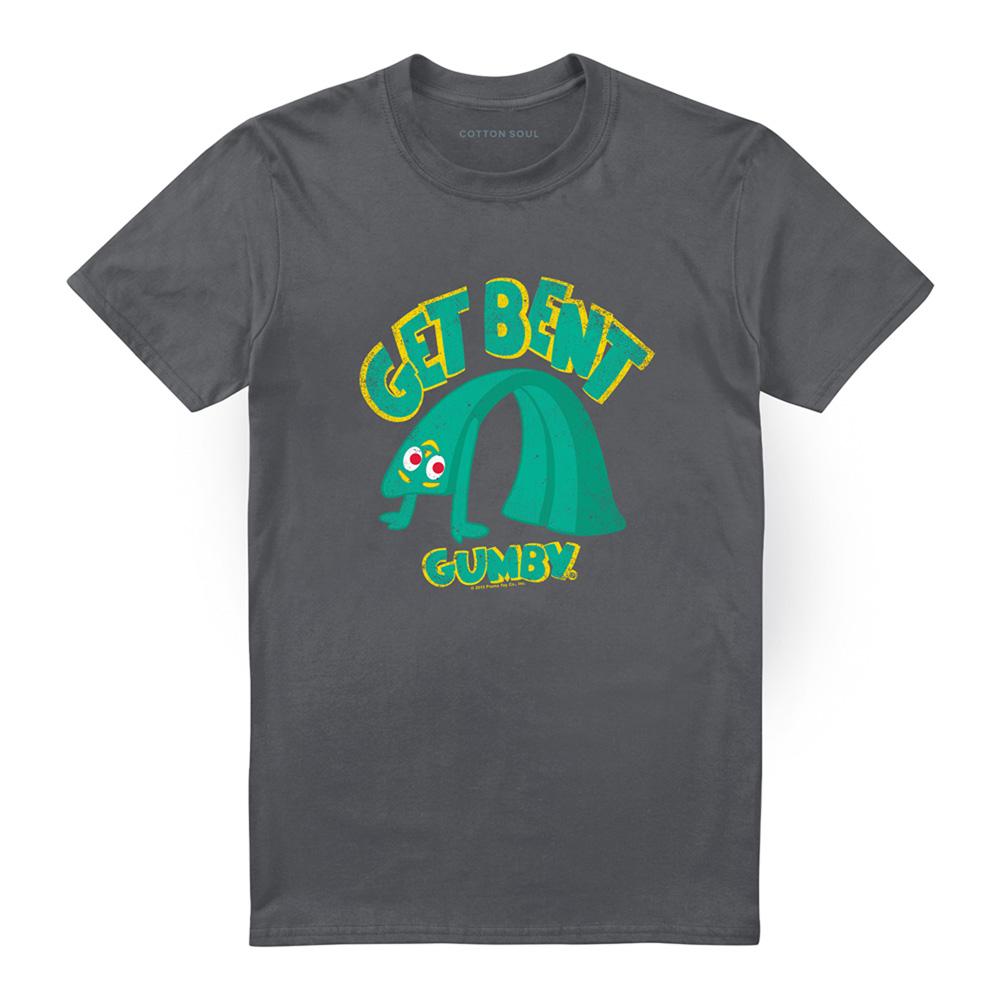 Charcoal - Front - Gumby Unisex Adult Get Bent T-Shirt