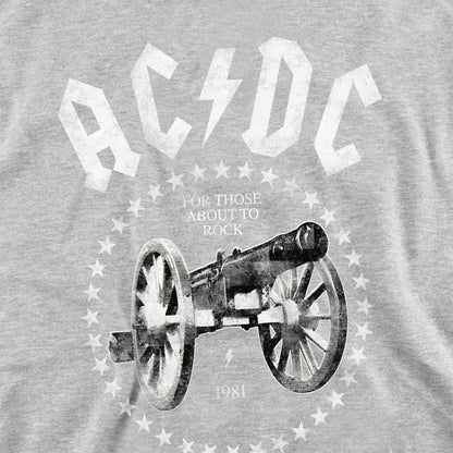 Athletic Heather-Athletic Heather - Back - AC-DC Childrens-Kids About To Rock Cannon Pull Over Hoodie