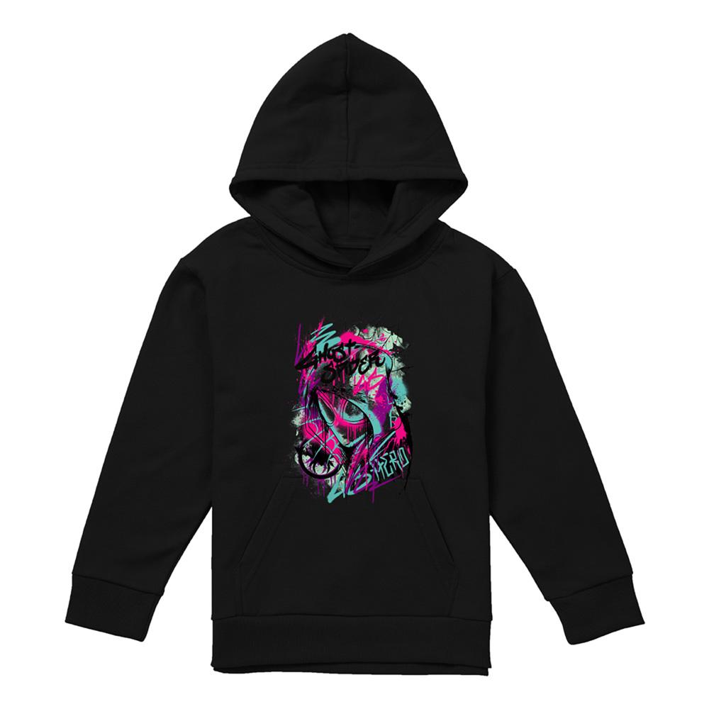 Athletic Heather - Lifestyle - Spider-Man Childrens-Kids Ghost-Spider Graffiti Pull Over Hoodie