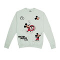 Sage - Front - Disney Womens-Ladies 100 Years Mickey Mouse Drum Crew Neck Sweatshirt