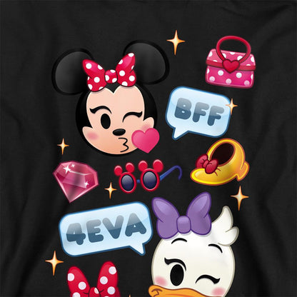 Athletic Heather - Back - Disney Childrens-Kids Minnie Mouse & Daisy Emoji Hoodie