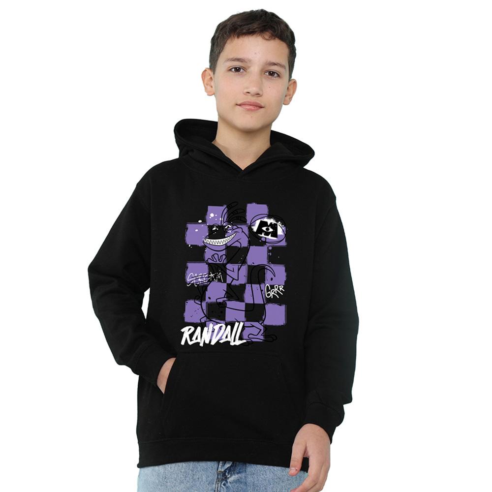 Athletic Heather - Front - Monsters University Childrens-Kids Randall Boggs Graffiti Hoodie
