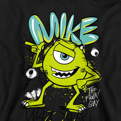 Athletic Heather - Back - Monsters University Childrens-Kids Mike Wazowski Graffiti Hoodie