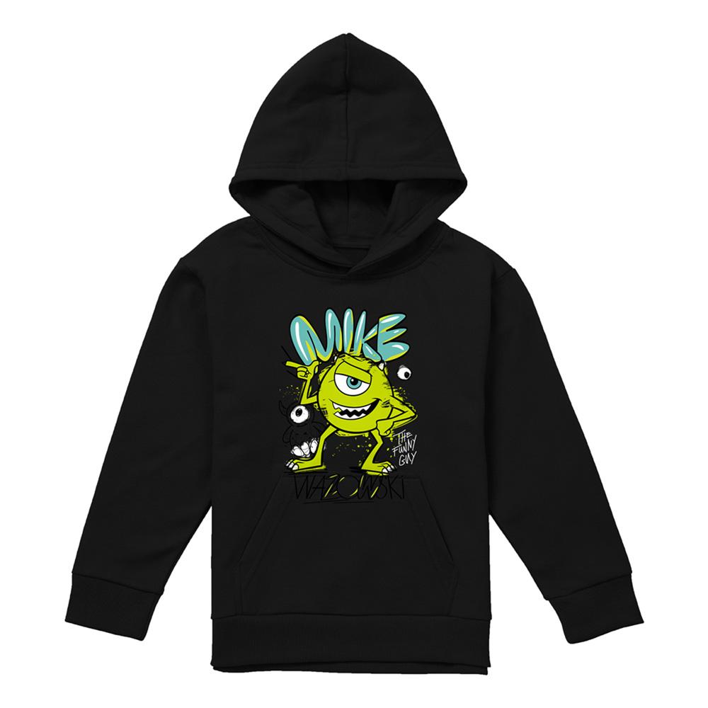 Athletic Heather - Lifestyle - Monsters University Childrens-Kids Mike Wazowski Graffiti Hoodie