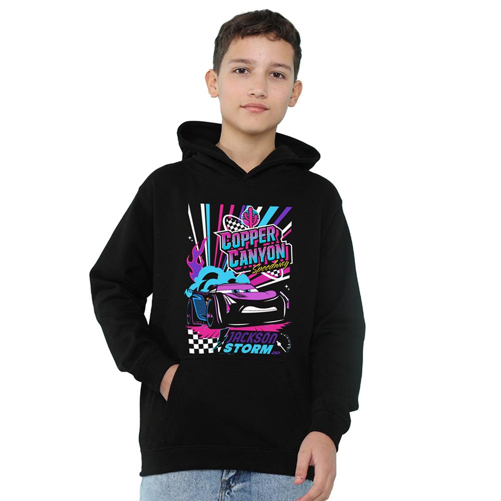 Athletic Heather - Front - Cars 2 Childrens-Kids Speedway Jackson Storm Hoodie