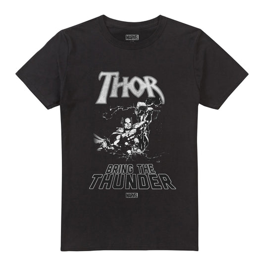 Black - Front - Thor Mens Bring The Thunder T-Shirt