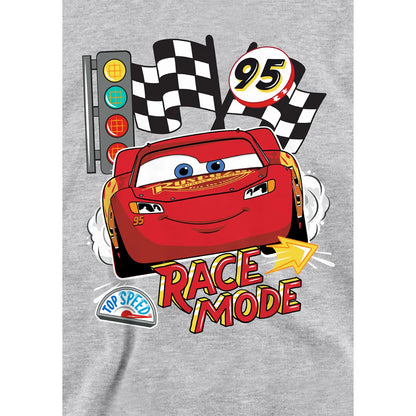 Athletic Heather - Side - Cars Childrens-Kids Race Mode 95 Lightning McQueen Hoodie