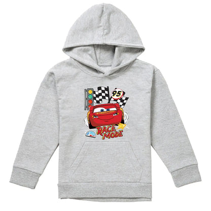 Athletic Heather - Front - Cars Childrens-Kids Race Mode 95 Lightning McQueen Hoodie