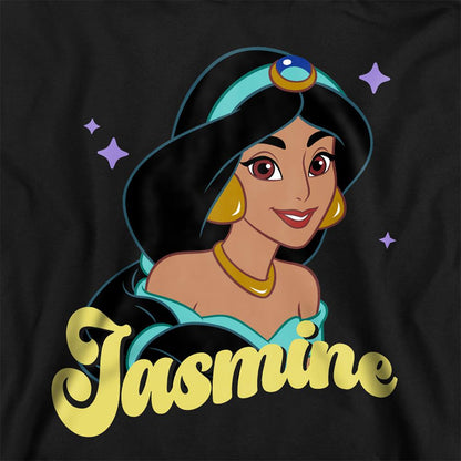 Athletic Heather - Back - Aladdin Childrens-Kids Jasmine Face Hoodie