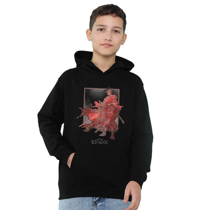 Black - Front - Star Wars Childrens-Kids The Ronin Hoodie