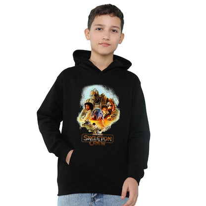 Navy - Front - Star Wars: Skeleton Crew Childrens-Kids Racing Group Hoodie
