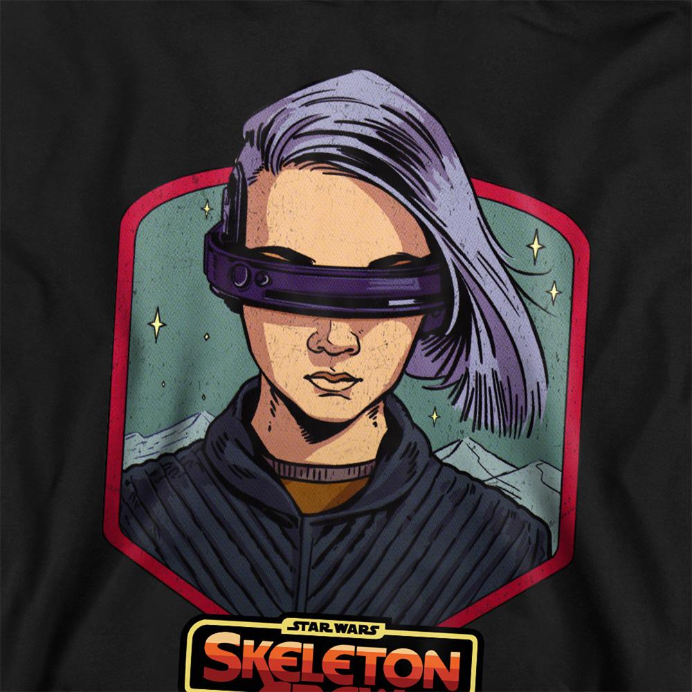 Navy - Back - Star Wars: Skeleton Crew Childrens-Kids KB Badge Hoodie